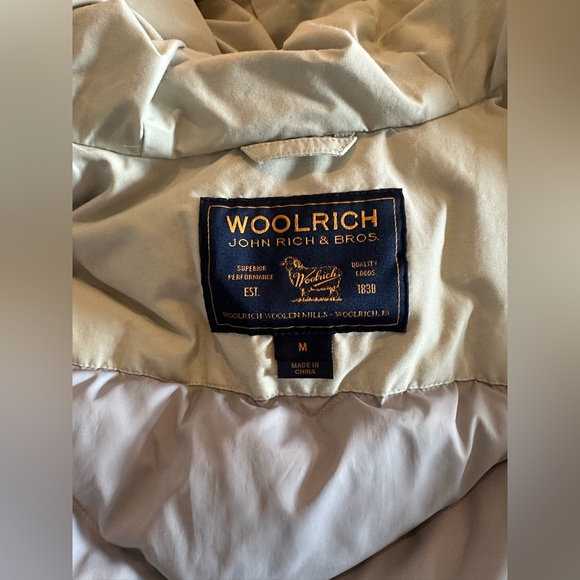 WOOLRICH ARCTIC PARKA RAMAR CLOTH WITH DETACHABLE FUR TRIM COL IGLOO WHITE SZ M - Picture 6 of 12